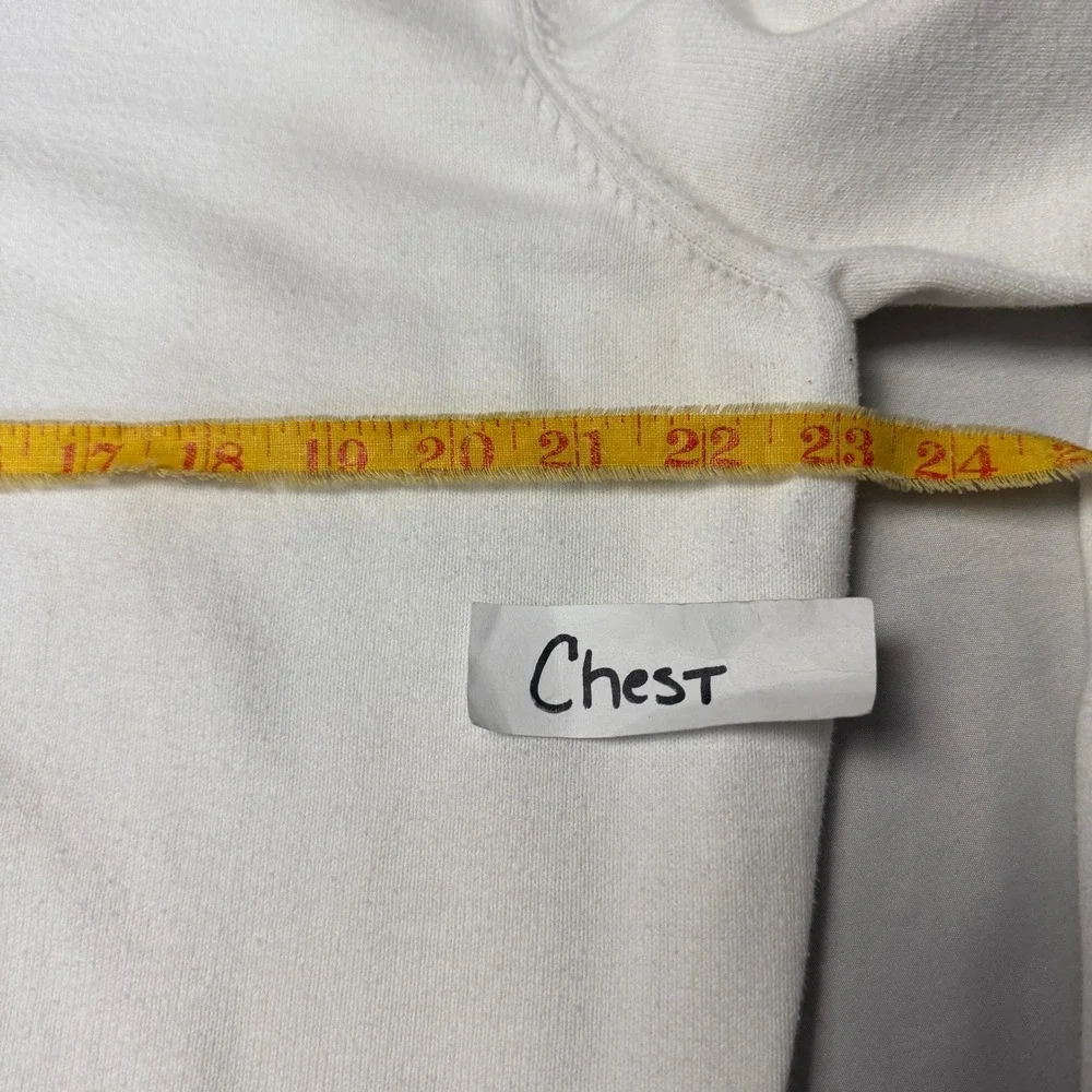 Greg Norman‎ White Cotton V-Neck Performance Long Sleeve Sweater Golf Shark XL